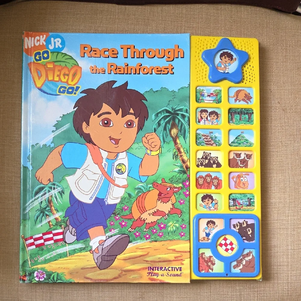 Go Diego Go! Interactive Sound Book - Blue and Yellow